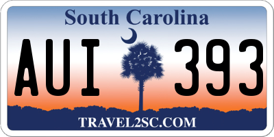 SC license plate AUI393