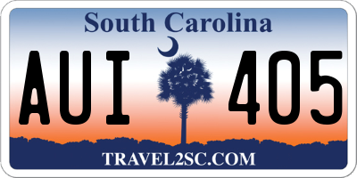 SC license plate AUI405