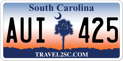 SC license plate AUI425