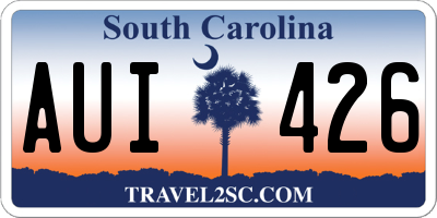 SC license plate AUI426
