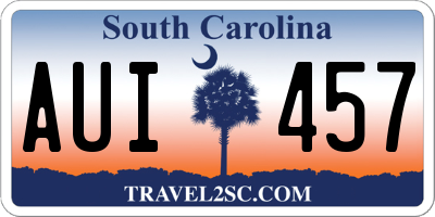 SC license plate AUI457