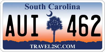 SC license plate AUI462