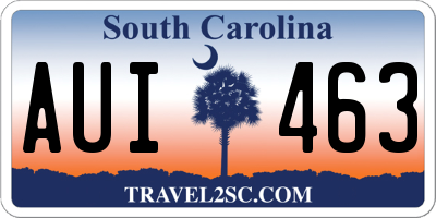 SC license plate AUI463