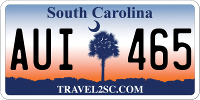 SC license plate AUI465
