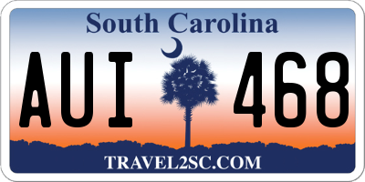 SC license plate AUI468