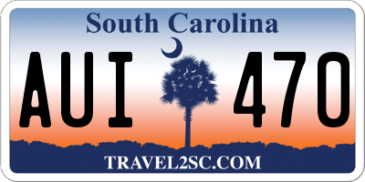 SC license plate AUI470