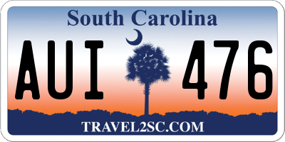 SC license plate AUI476