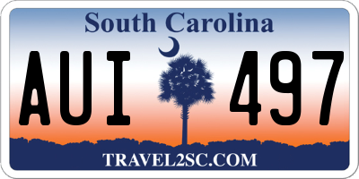 SC license plate AUI497