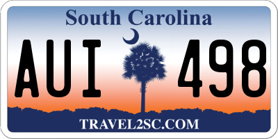 SC license plate AUI498