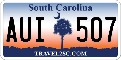 SC license plate AUI507