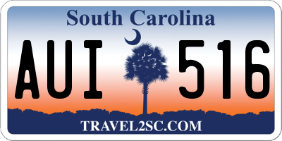 SC license plate AUI516