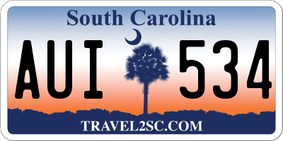 SC license plate AUI534