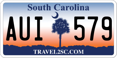 SC license plate AUI579