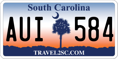 SC license plate AUI584