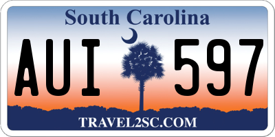 SC license plate AUI597