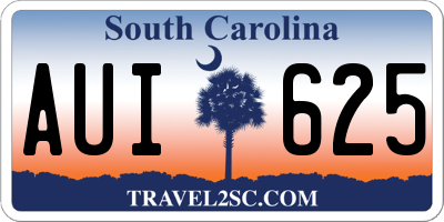 SC license plate AUI625