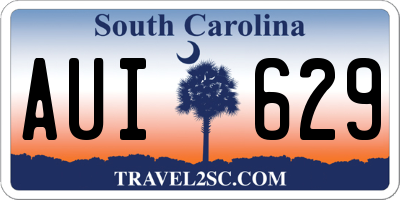 SC license plate AUI629