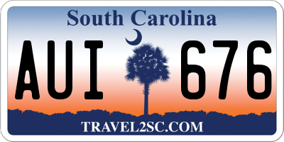 SC license plate AUI676