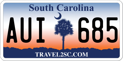 SC license plate AUI685