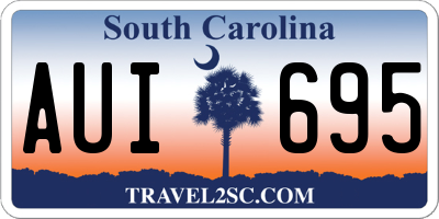 SC license plate AUI695