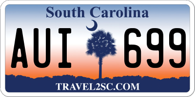SC license plate AUI699