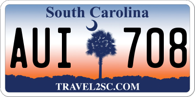 SC license plate AUI708