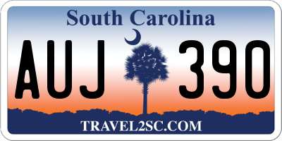 SC license plate AUJ390