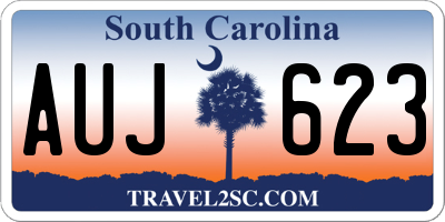 SC license plate AUJ623