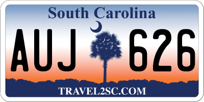 SC license plate AUJ626
