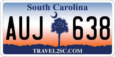 SC license plate AUJ638