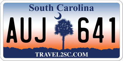 SC license plate AUJ641