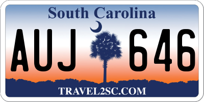 SC license plate AUJ646