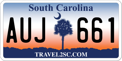 SC license plate AUJ661