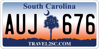 SC license plate AUJ676