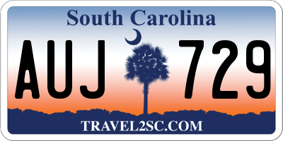 SC license plate AUJ729