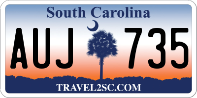 SC license plate AUJ735