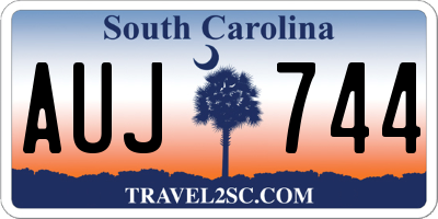 SC license plate AUJ744
