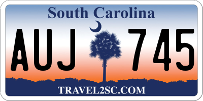 SC license plate AUJ745