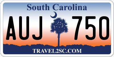 SC license plate AUJ750