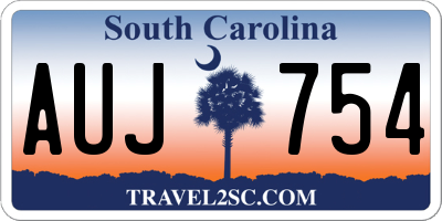 SC license plate AUJ754