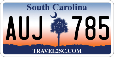 SC license plate AUJ785