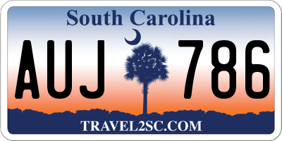 SC license plate AUJ786