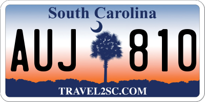 SC license plate AUJ810