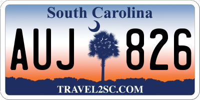 SC license plate AUJ826