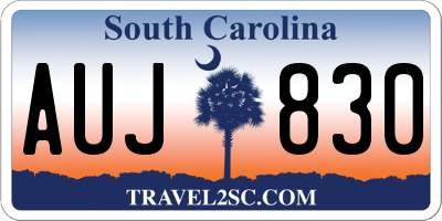 SC license plate AUJ830