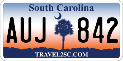 SC license plate AUJ842