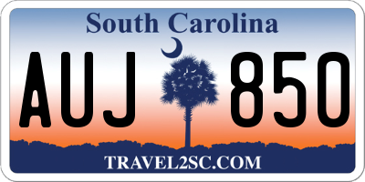 SC license plate AUJ850