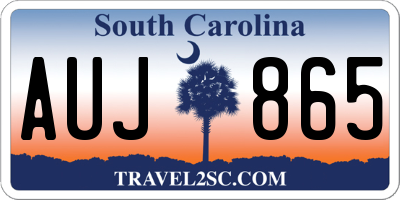 SC license plate AUJ865