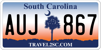 SC license plate AUJ867
