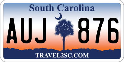 SC license plate AUJ876